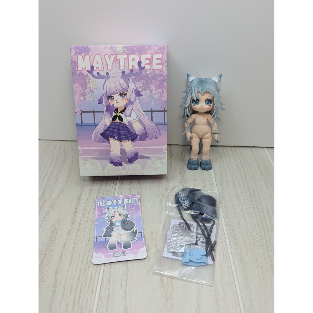 Maytree The Book of Beasts Wolf- Xiao Yue  Blind Box Doll Blue Figure Husky